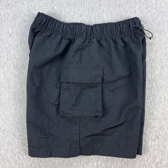 Nike Sportswear Woven High-Rise Shorts Womens M Black Nylon Drawcord Pockets - Picture 3 of 12